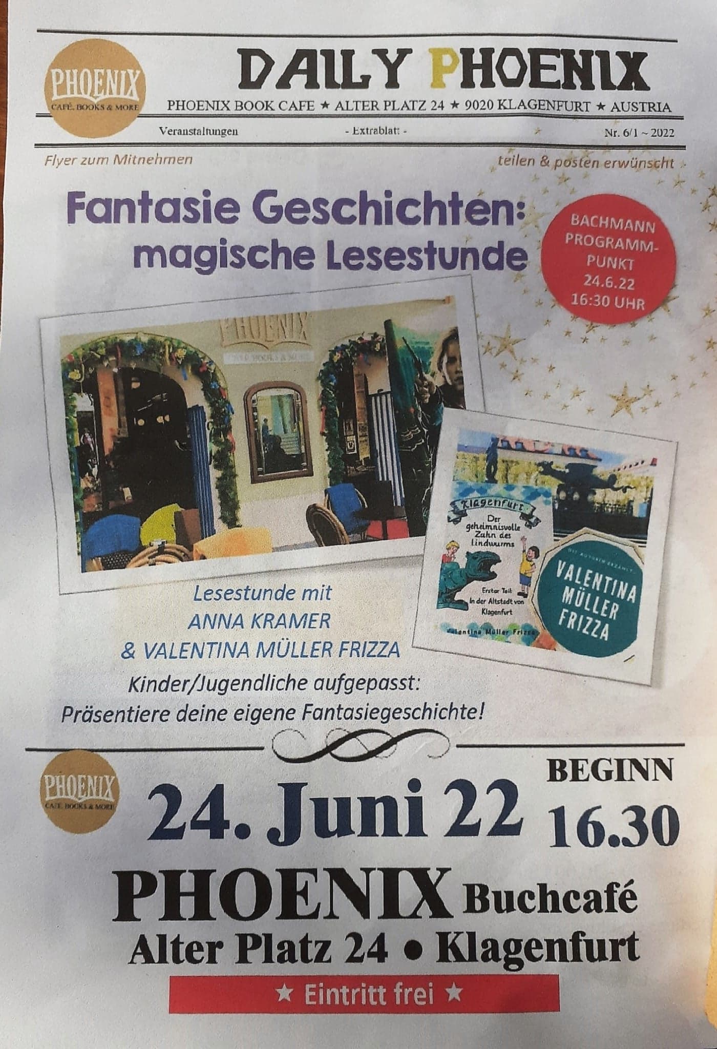 Lesestunde im Phoenix Book Café